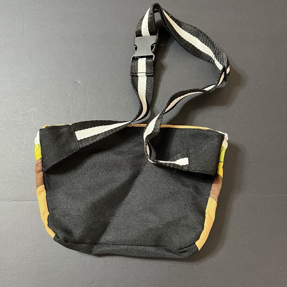 HOLLISTER Graphic Cheeseburger Burger Fanny Pack & Pin Hamburger Hip Bag Y2K - Picture 4 of 5